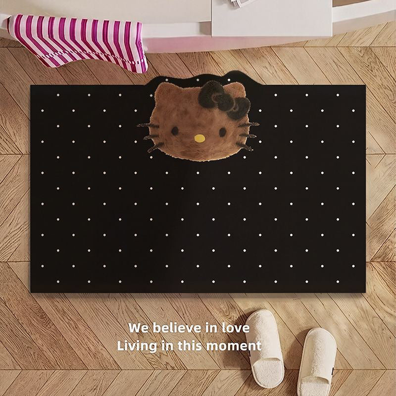 Cute Cartoon Cat-Themed Bath Rug — product view 6