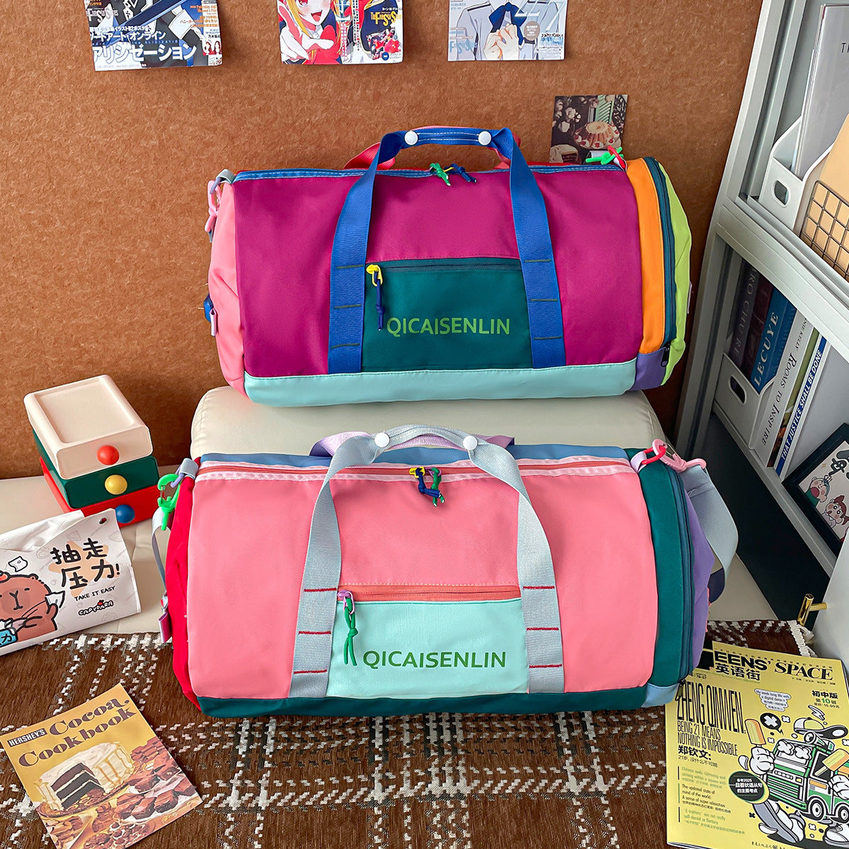 Sporty Fitness Duffel Bag with Multiple Compartments LoungeYard — product view 2
