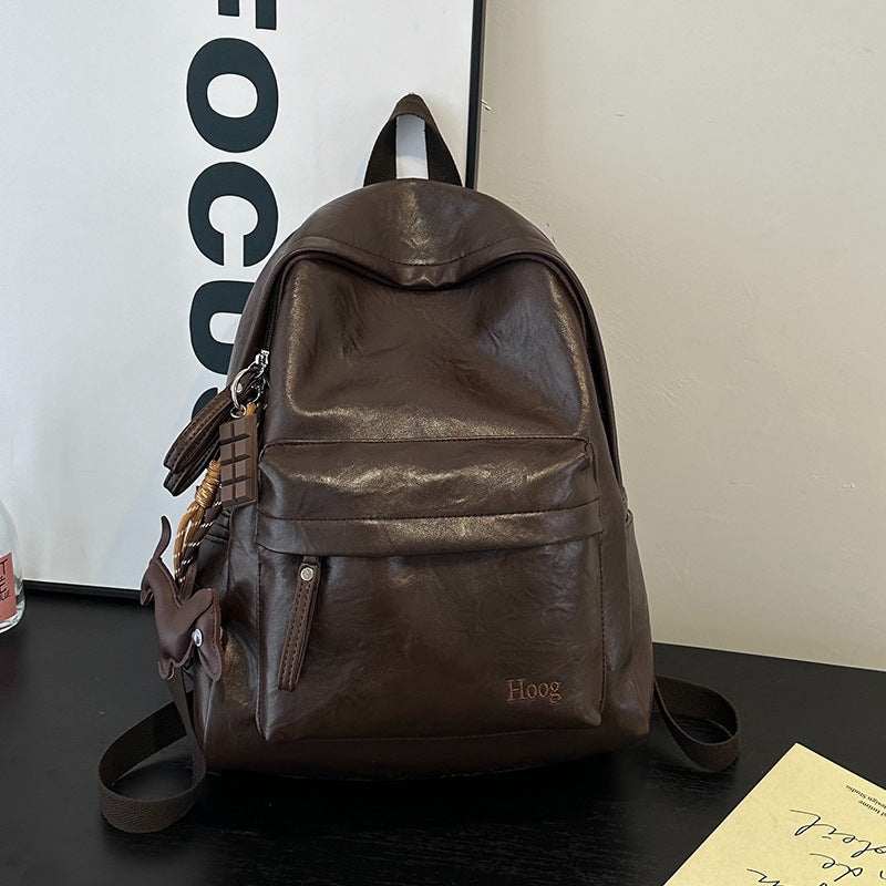 Elegant Casual Leather Backpack — product view 1