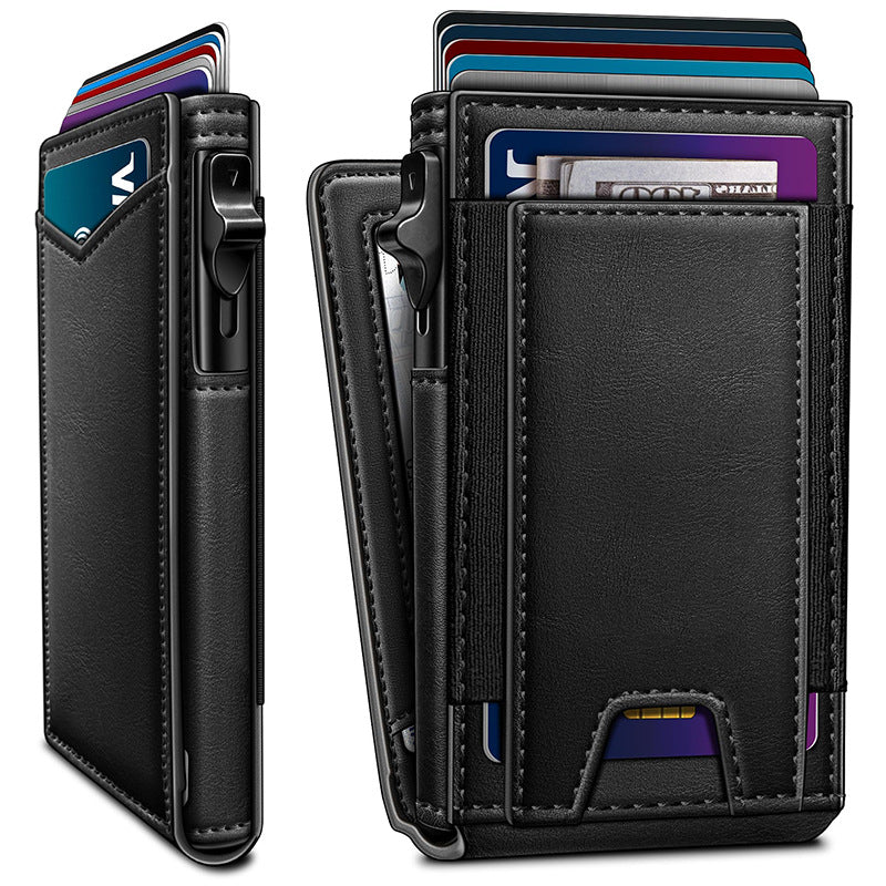 Compact Multi-Function Leather Wallet LoungeYard — product view 5