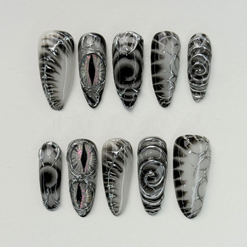 Artistic Gothic-Inspired Press-On Nail Set — product view 1
