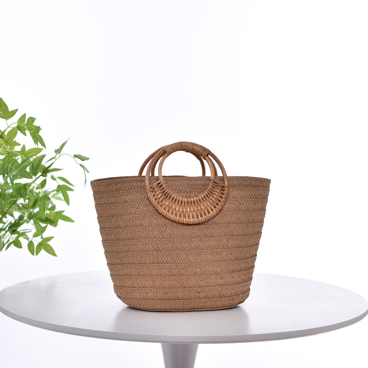 Handbag with Braided Handle LoungeYard — product view 2