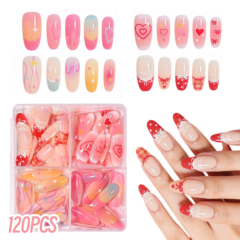 Heart-Themed Press-On Nail Art Set — product view 3