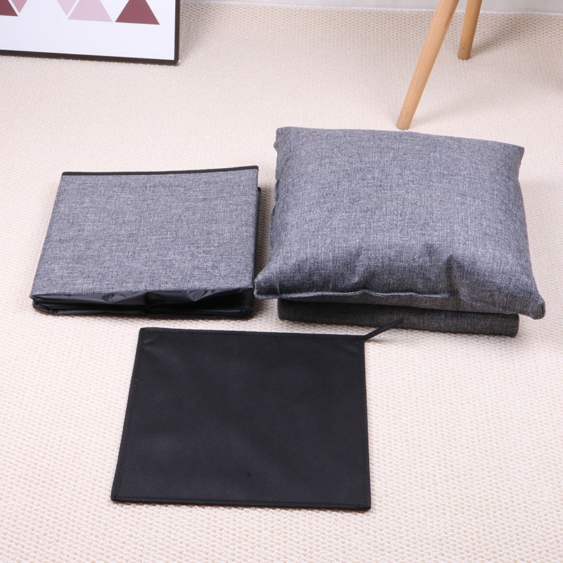 Plush Square Storage Stool Bowlift — product view 3