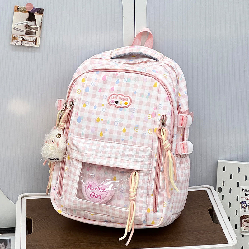 Playful Graphic Patterned School Backpack LoungeYard — product view 6