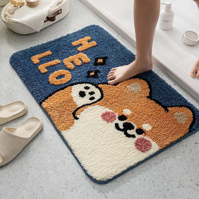 Cute Dog-Themed Bath Mat LoungeYard — product view 1