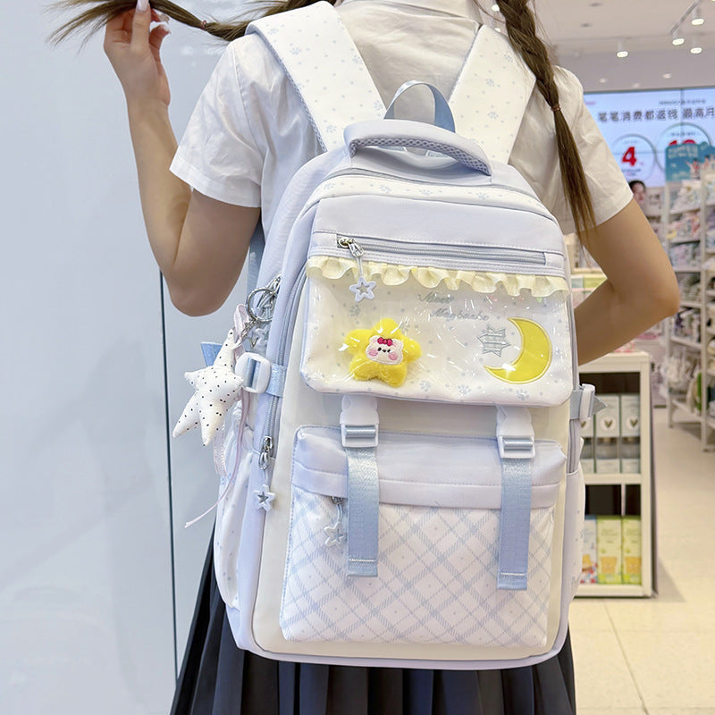 Decorative Graphic Print Backpack LoungeYard — product view 2