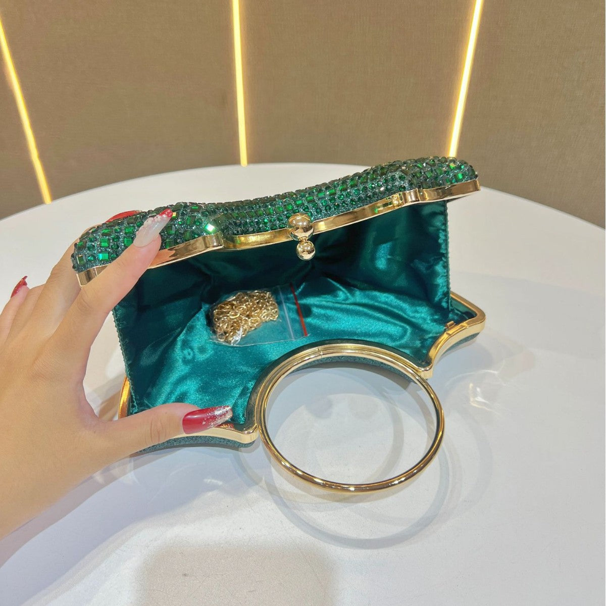 Handcrafted Beaded Evening Clutch — product view 3