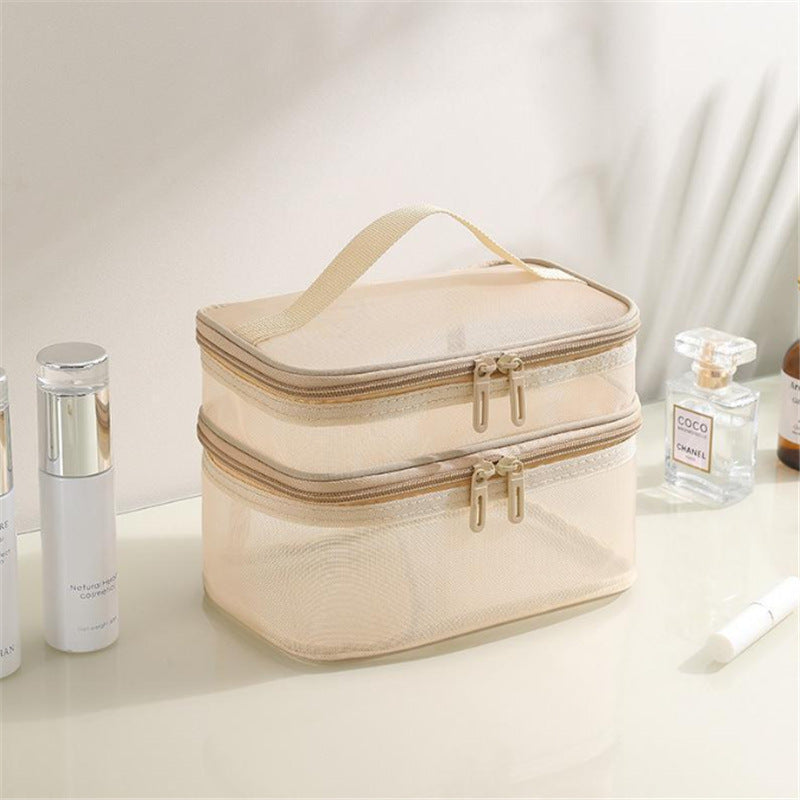 Stylish Double-Layer Cosmetic Organizer LoungeYard — product view 7
