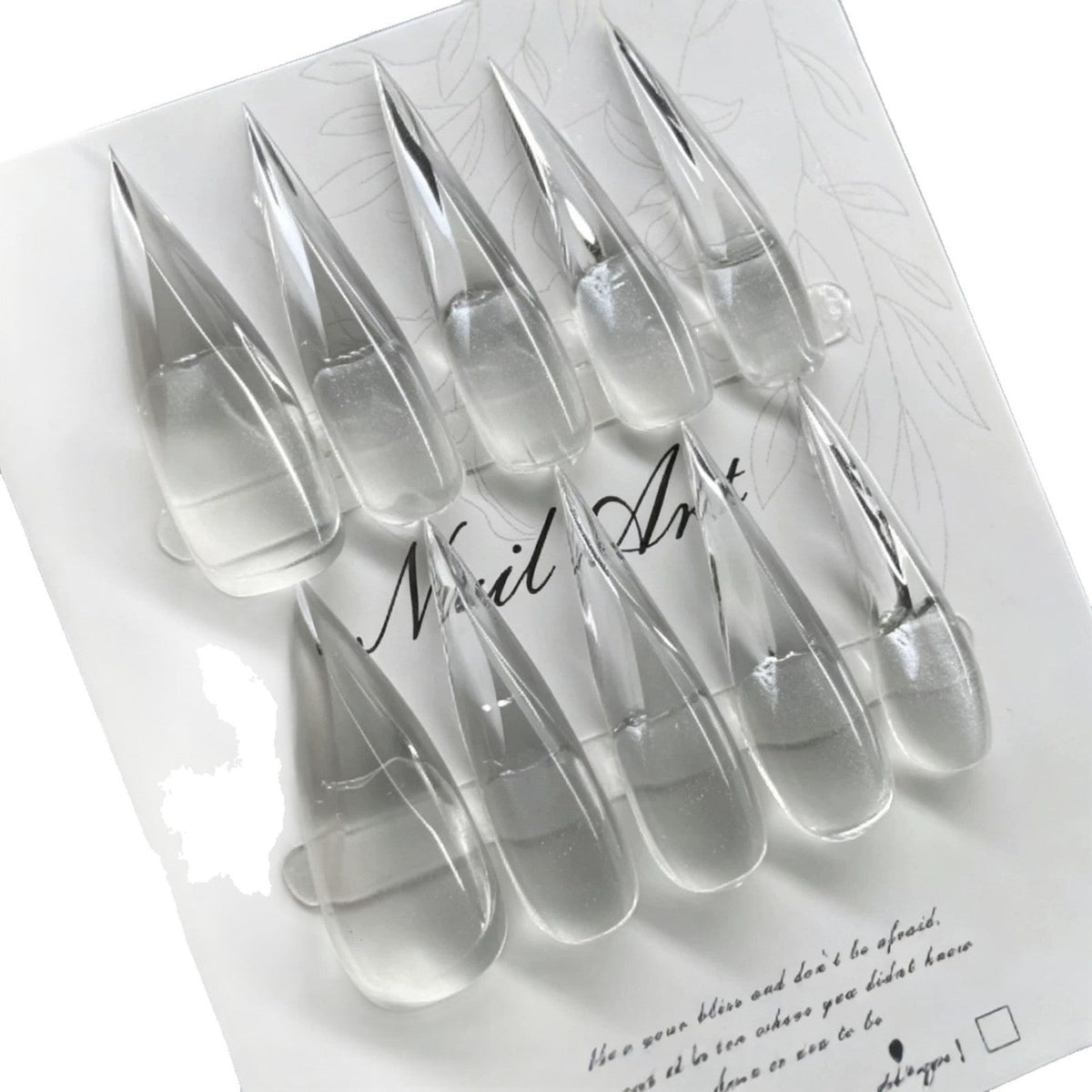 Stiletto-Shaped Clear Nail Tips — product view 5