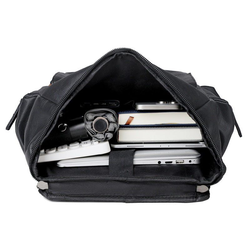 Elegant Backpack Made of Durable Synthetic Leather LoungeYard — product view 4