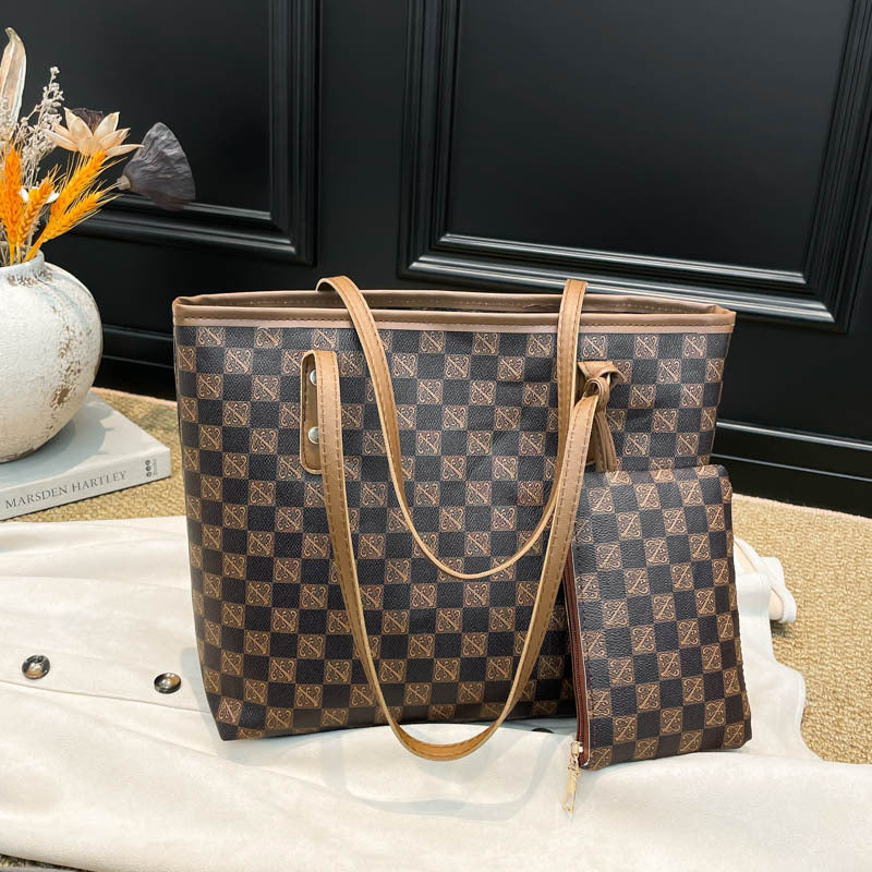 Checked Canvas Tote Bag — product view 4