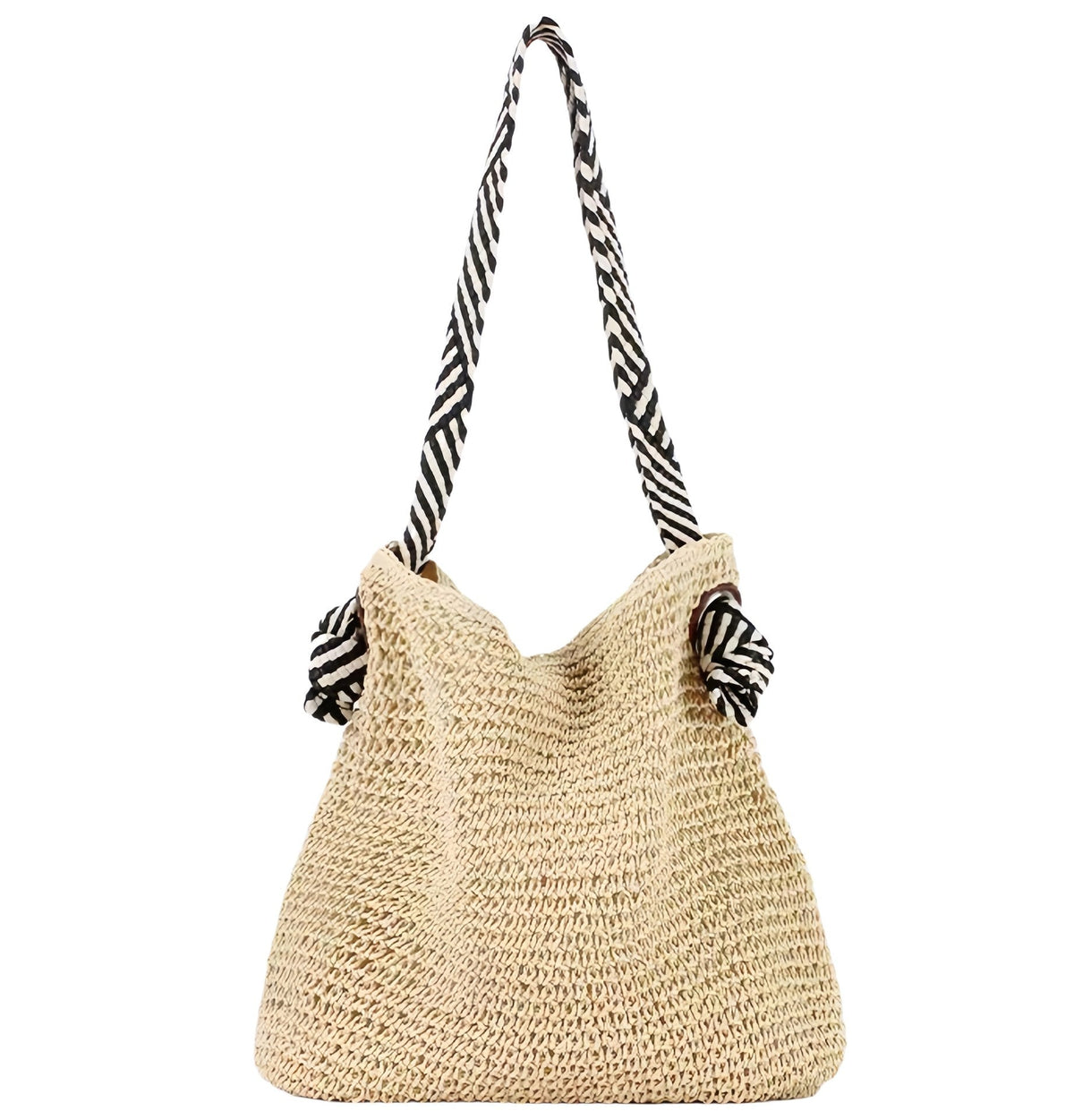 Handmade bucket bag with modern stripe pattern LoungeYard — product view 7