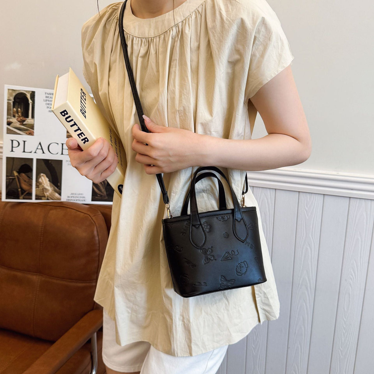 Playful Mini Handheld Tote Bag LoungeYard — product view 3