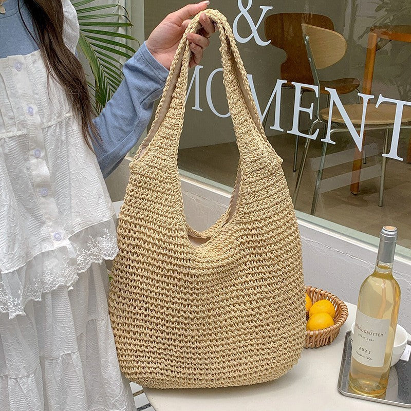 Elegant and Versatile Beach Bag with Leather Handles LoungeYard — product view 3