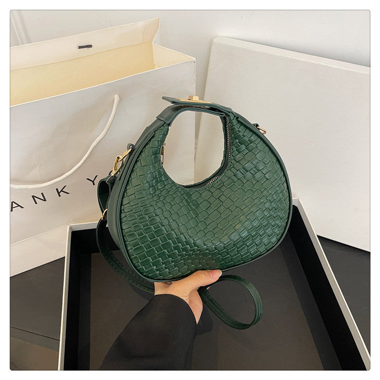 WoTextured Leather Hobo Bag LoungeYard — product view 7