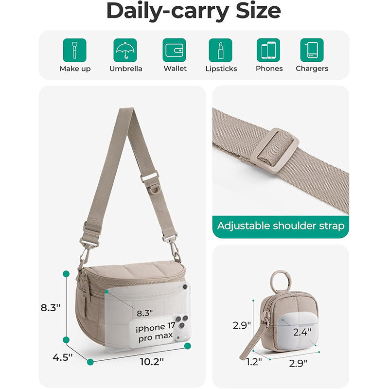 Fashionable Padded Shoulder Bag LoungeYard — product view 2