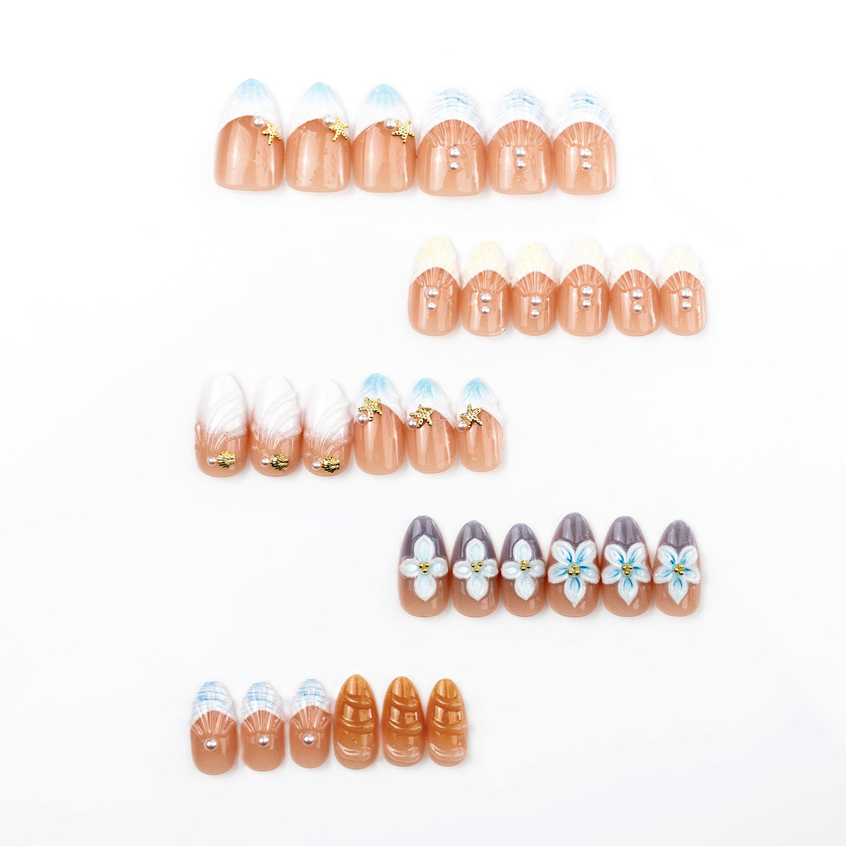 Artistic Shell-Inspired Press-On Nails — product view 3