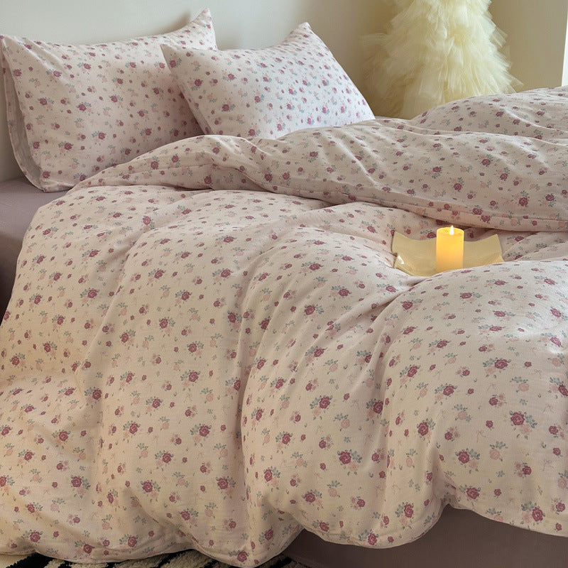 Cotton percale duvet cover and pillowcase set — product view 2