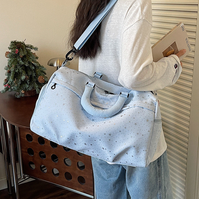 Stylish Star-Patterned Weekend Duffle Bag — product view 3