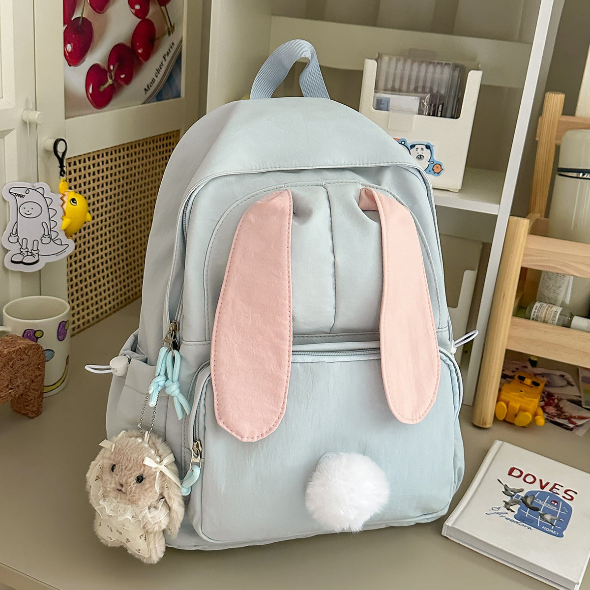 Cute Bunny-Ear School Backpack LoungeYard — product view 7