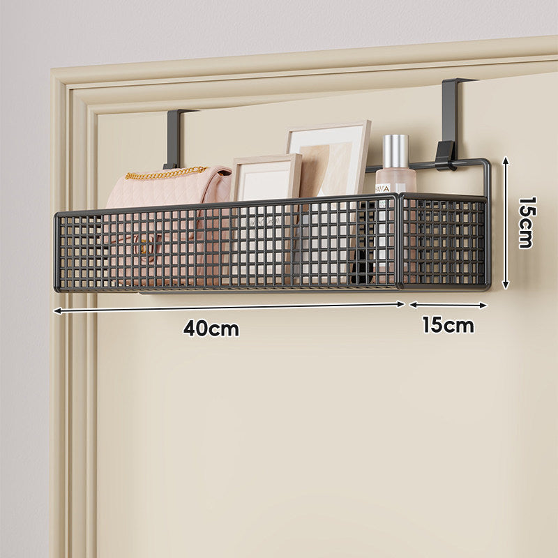 Over-Door Double-Tier Grid Hanging Storage Basket — product view 6