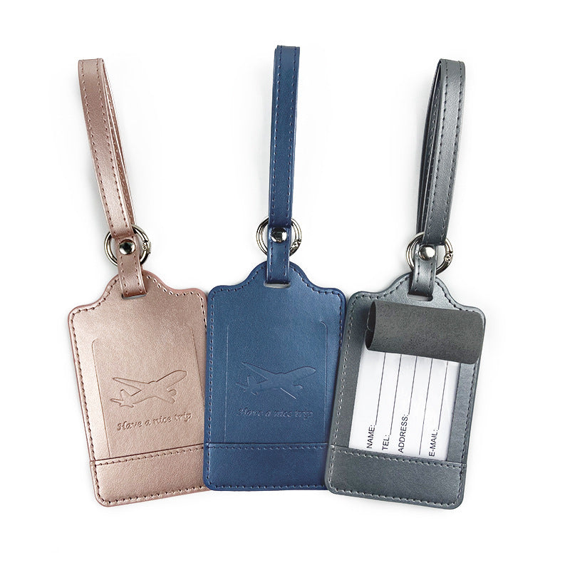 Premium PU Leather Travel Luggage Tag LoungeYard — product view 3