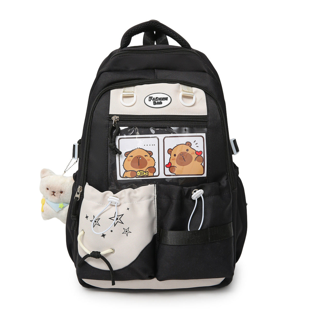 Cartoon Character Print School Backpack LoungeYard — product view 6