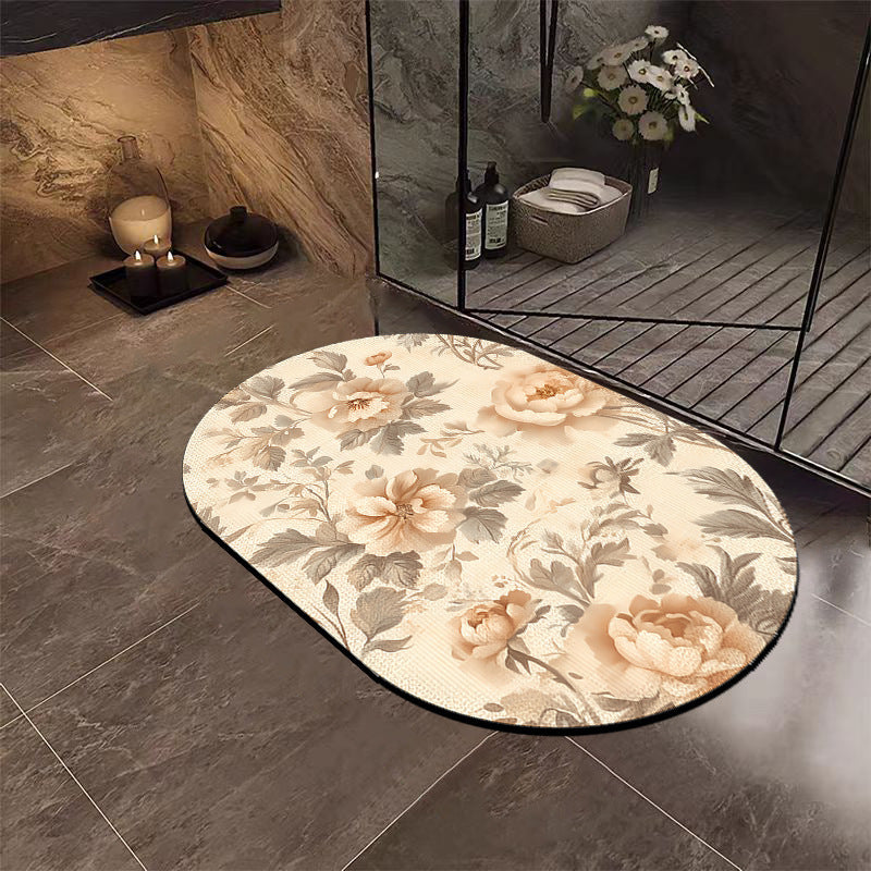 Luxury Floral Bathroom Mat LoungeYard — product view 4