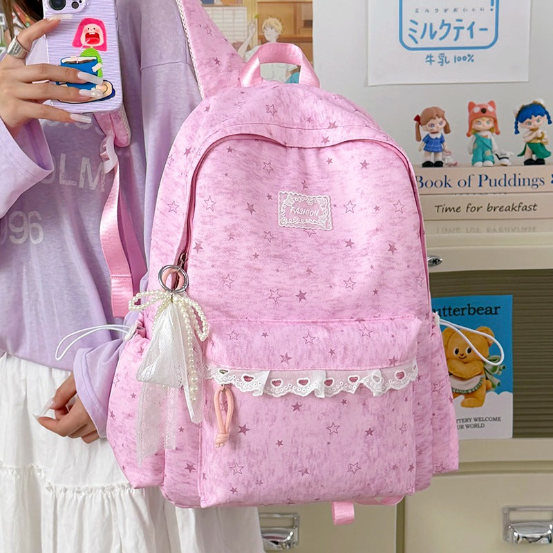 Fun Star-Embellished Backpack LoungeYard — product view 2