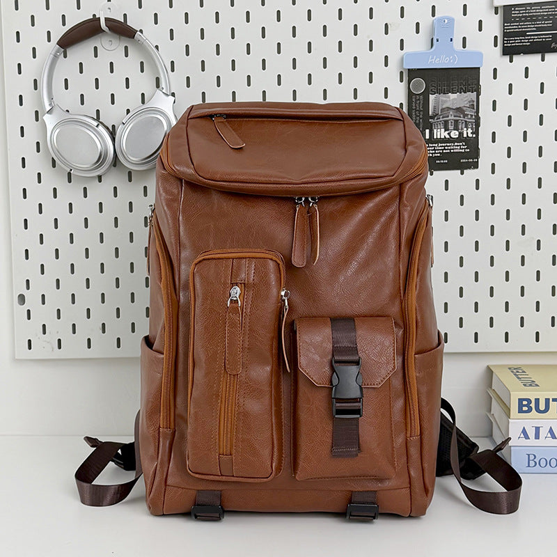 Multi-Functional Leather Backpack LoungeYard — product view 6