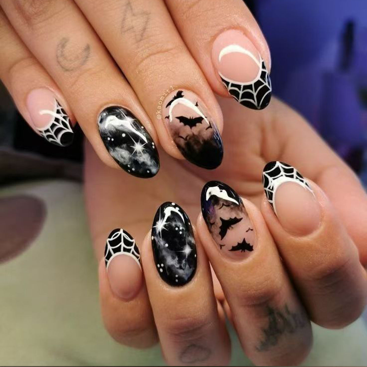 Gothic Spider Web Nail Art Set — product view 1