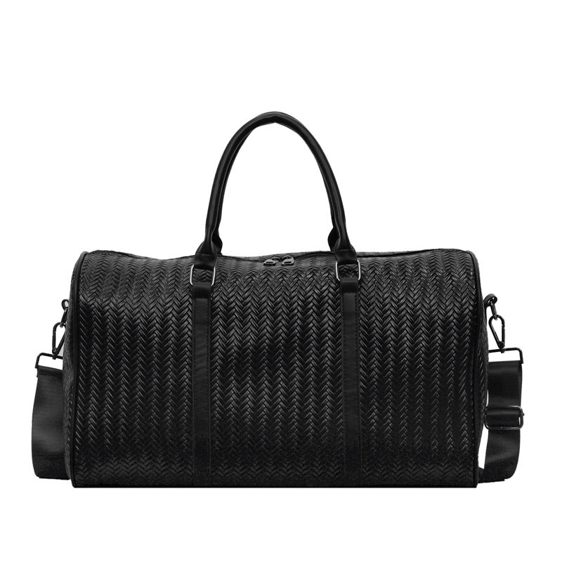 Sporty travel bag in modern basket pattern LoungeYard — product view 5
