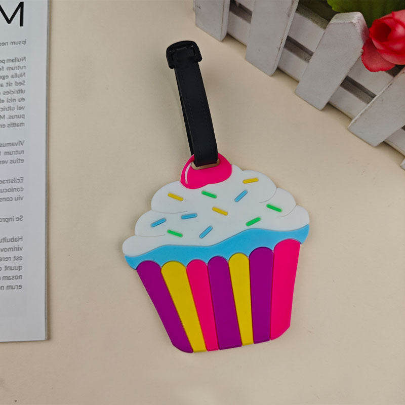 Unisex Luggage Tag in Cupcake Design LoungeYard — product view 6