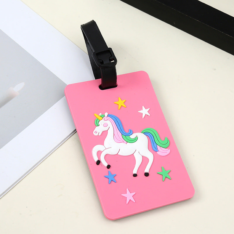 silicone travel luggage tag world map airplane design with adjustable strap LoungeYard — product view 3