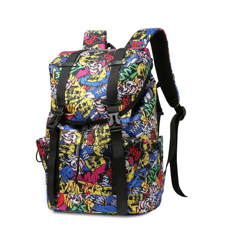 Stylish Leaf-Patterned Backpack LoungeYard — product view 5