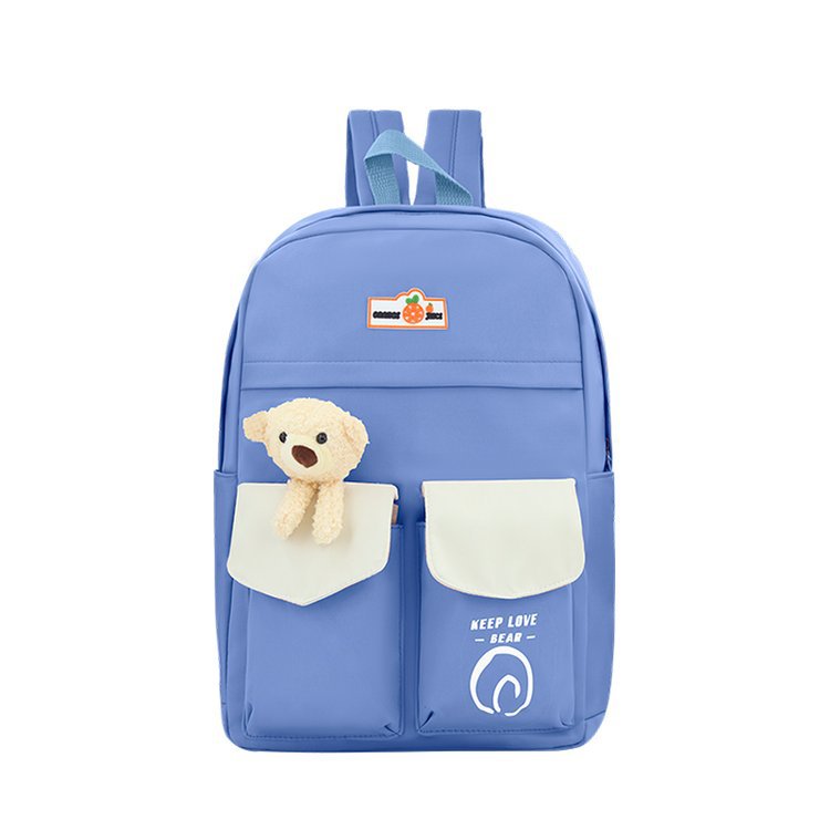 Cute Plush Bear-Themed School Backpack LoungeYard — product view 4