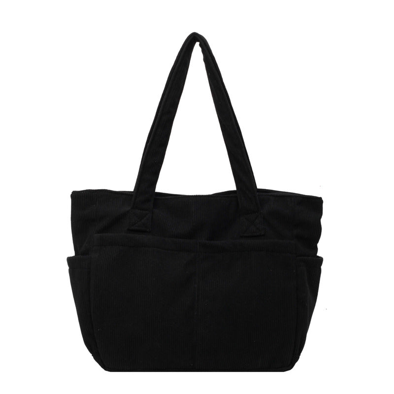 Multifunctional shoulder bag with large outer pockets LoungeYard — product view 7
