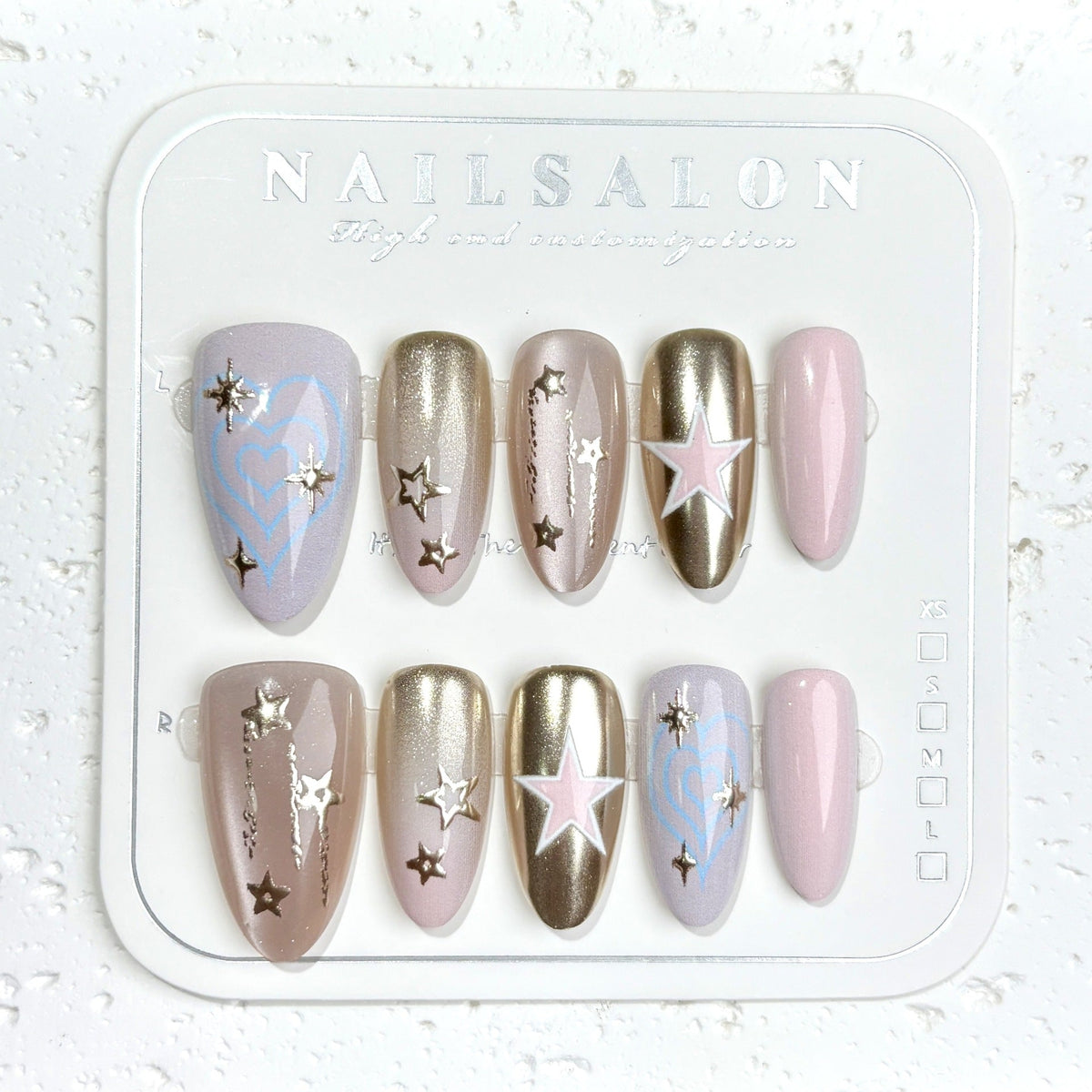 Artistic Star-Embellished Press-On Nail Set — product view 3