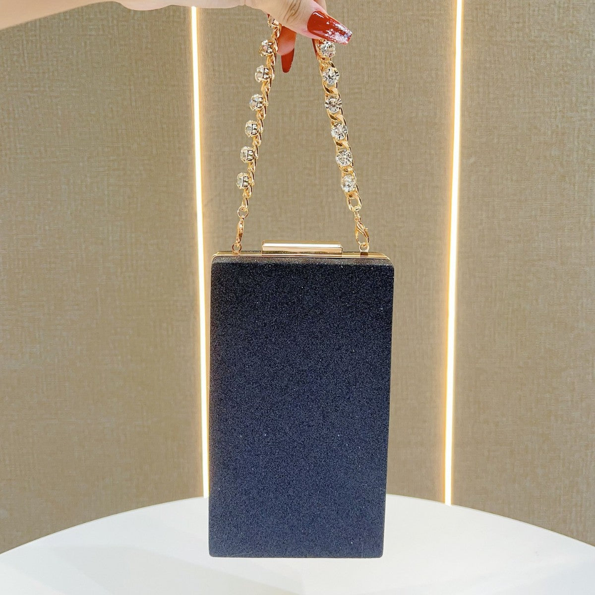 Elegant Crystal-Accented Evening Clutch — product view 6