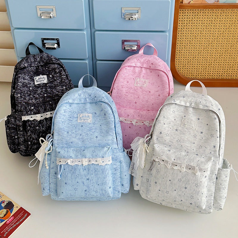 Fun Star-Embellished Backpack LoungeYard — product view 4