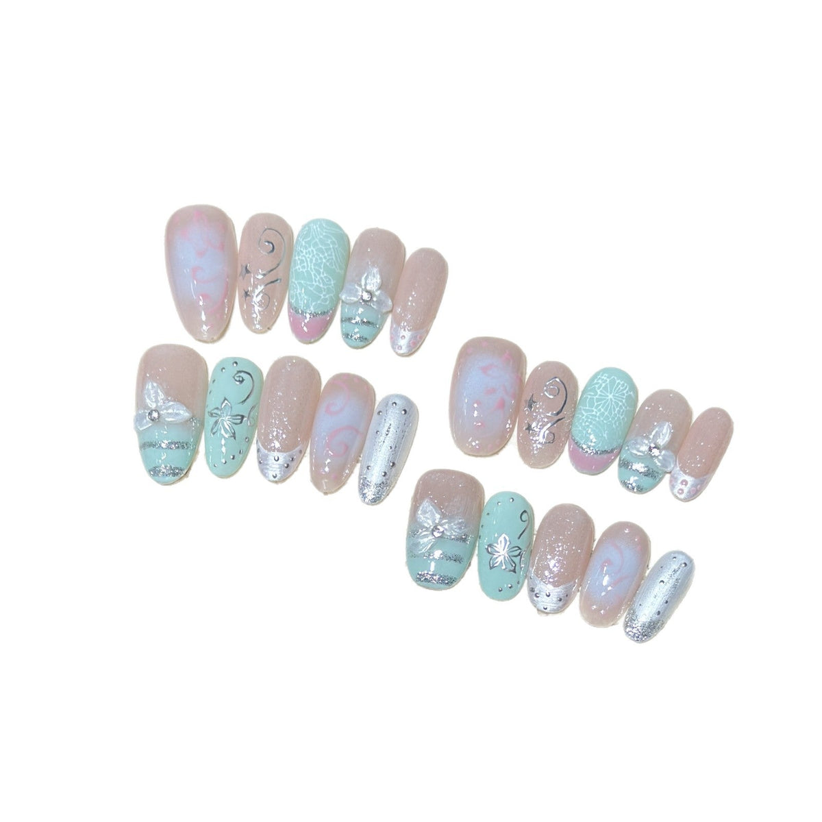 Artistic Press-On Nail Art Set 1790734225 — product view 4