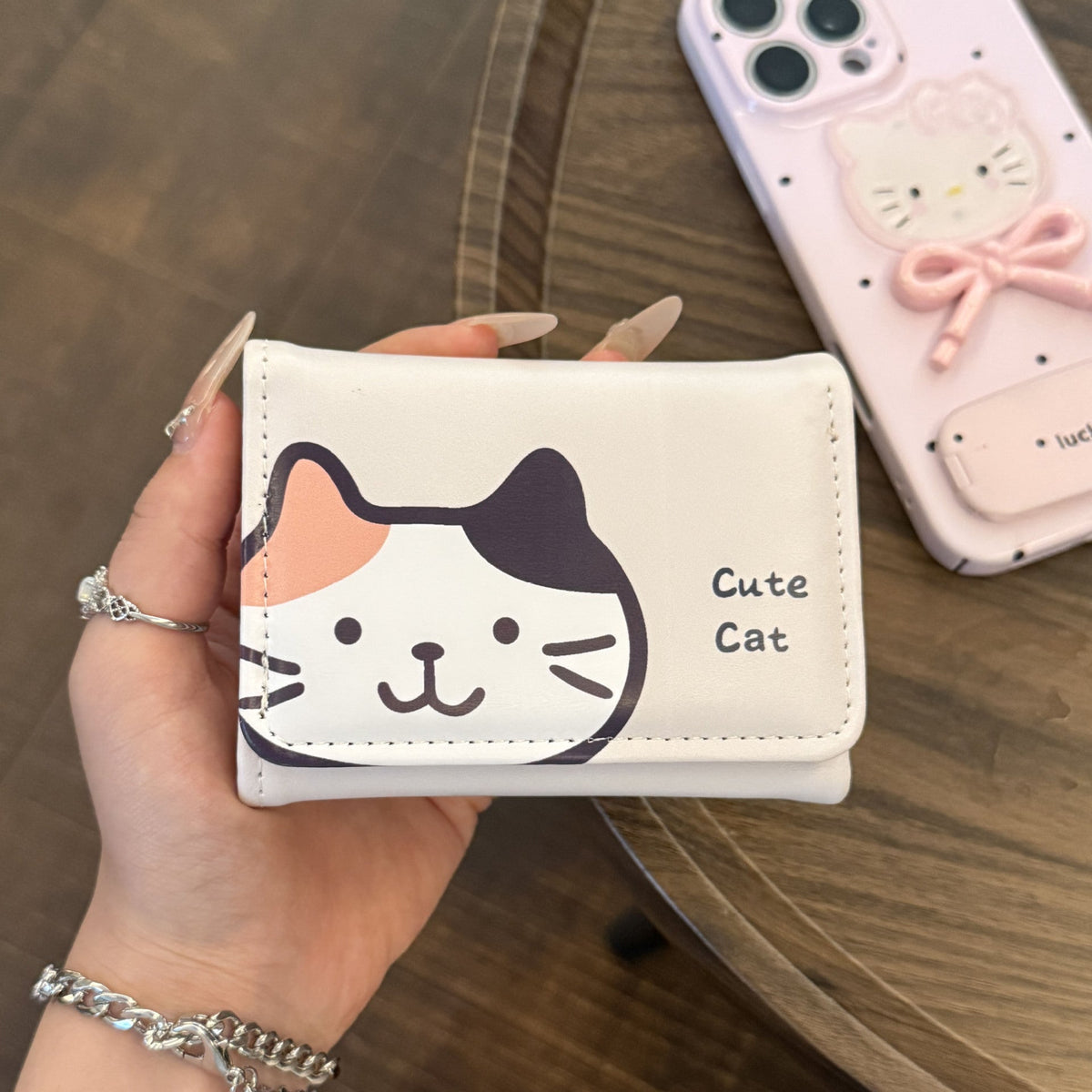 Cute Cat-Themed Zippered Wallet — product view 6