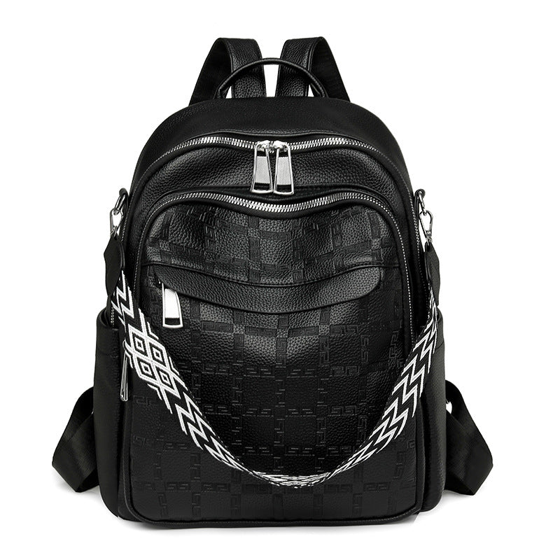 Versatile Textured Backpack with Multiple Compartts LoungeYard — product view 3