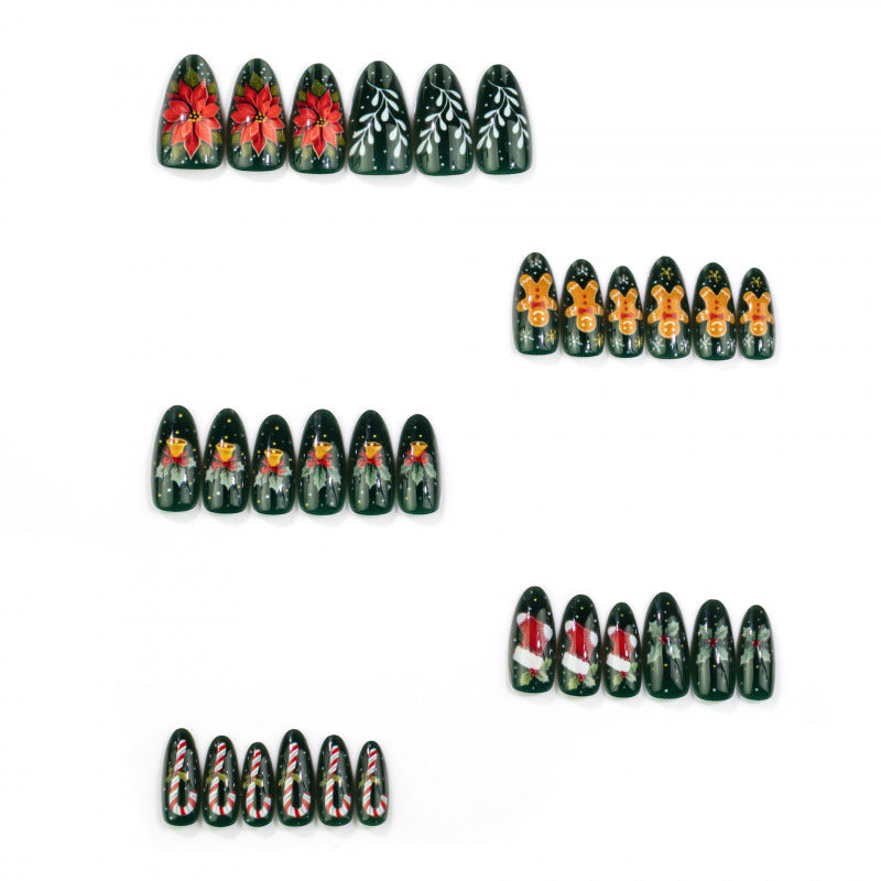 Holiday-Themed Artistic Press-On Nail Set — product view 3