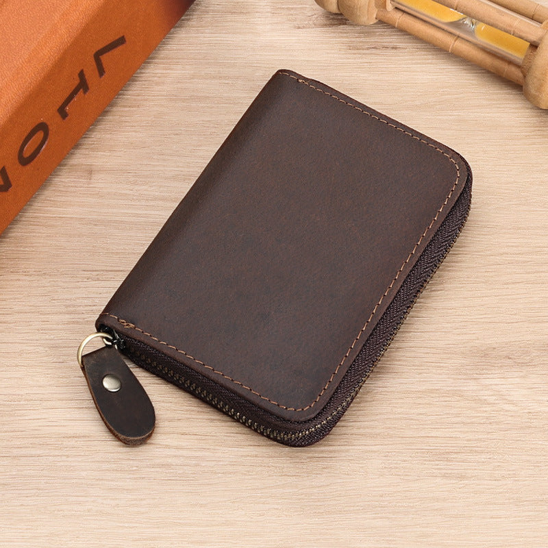 Leather Zippered Card Wallet LoungeYard — product view 2