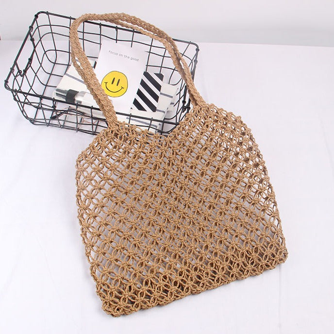 Structured Rattan Tote Bag LoungeYard — product view 2