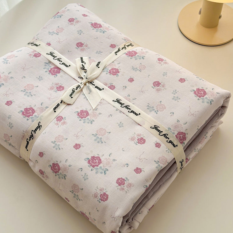 Cotton percale duvet cover and pillowcase set — product view 3