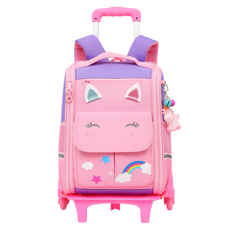 Rollable school backpack with cute animal design LoungeYard — product view 4