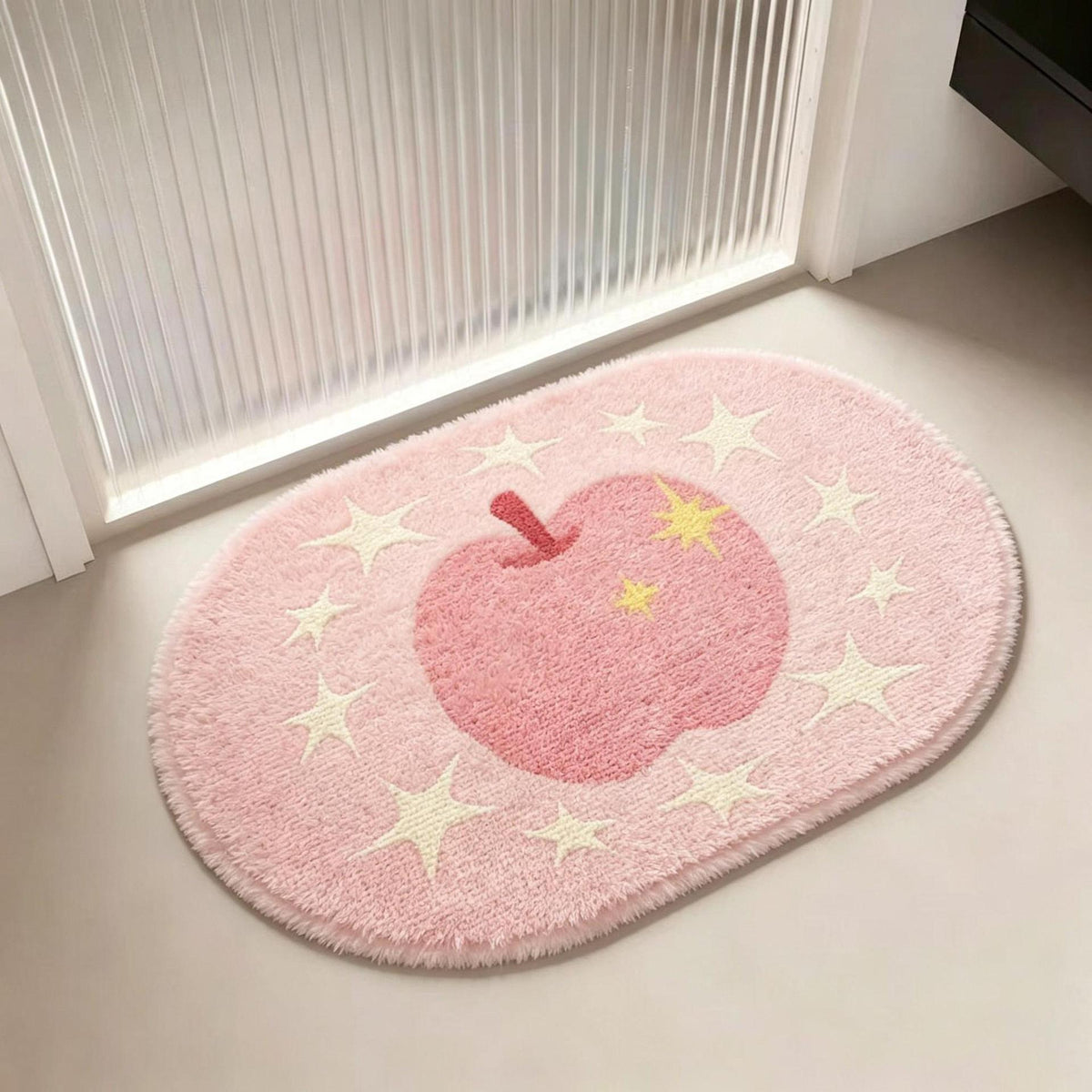 Apple-Themed Plush Bath Mat — product view 1